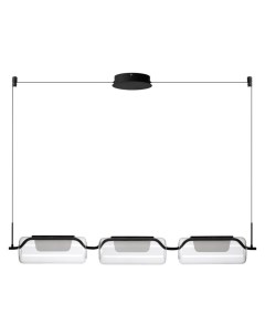 Светильник подвесной KAVIA 5003/30L черный матовый/прозрачный/стекло (30Вт, LED) Odeon light