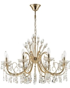 Светильник подвесной VERSIA 4977/8 золотой/хрусталь (8*40Вт, E14) Odeon light