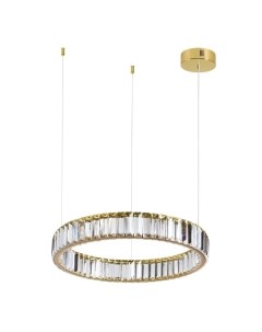 Светильник подвесной VEKIA 5015/30L золотой/прозрачный металл/хрусталь (30Вт, 4000K, LED) Odeon light