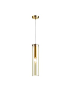 Светильник подвесной KLUM 4693/1 золотой/янтарный (1*40Вт, E14) Odeon light