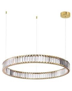 Светильник подвесной VEKIA 5015/45L золотой/прозрачный металл/хрусталь (45Вт, 4000K, LED) Odeon light