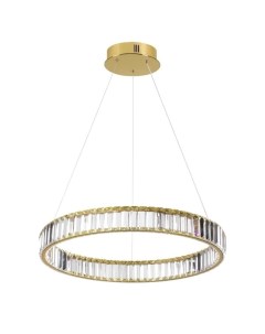 Светильник подвесной VEKIA 5015/36L золотой/прозрачный металл/хрусталь (36Вт, 4000K, LED) Odeon light