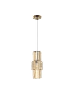 Светильник подвесной PIMPA 5019/1 бронзовый/янтарный (1*40Вт, Е14) Odeon light