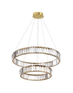 Светильник подвесной VEKIA 5015/60L золотой/прозрачный металл/хрусталь (60Вт, 4000K, LED) Odeon light