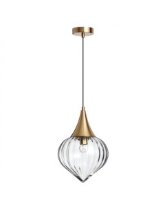 Светильник подвесной KESTA 4950/1 бронзовый/прозрачный/стекло (1*40Вт, E14) Odeon light