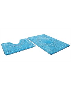 Набор ковриков для ванной ЭКО 863471 45х71 см 45х43 см голубой Shahintex