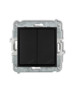 MINI черн.мат. Выключатель 2-кл. проходной (без рамки) 12MWP-33 Karlik