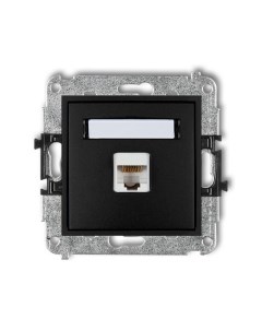 MINI черн.мат. Розетка комп. 1*RJ45 (без рамки) 12MGK-5 Karlik