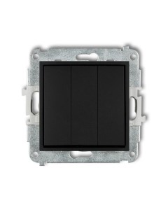 MINI черн.мат. Выключатель 3-кл. (без рамки) 12MWP-7 Karlik