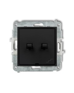 MINI черн.мат. Выключатель 2-кл. проходной, в американском стиле (без рамки) 12MWPUS-33 Karlik