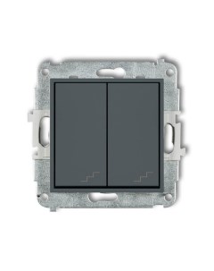 MINI графит мат. Выключатель 2-кл. проходной (без рамки) 28MWP-33 Karlik
