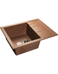 Мойка GRANFEST мрамор GF-Q-650 L терракот 65х50 см с сифоном Granfest