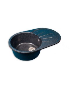 Мойка GRANFEST мрамор GF-R-750 L черный 75х46 см с сифоном Granfest