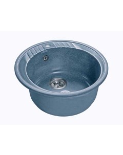 Мойка GRANFEST мрамор GF-R-520 графит, d=52 см с сифоном Granfest