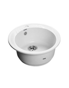 Мойка GRANFEST мрамор GF-R-520 иней, d=52 см с сифоном Granfest