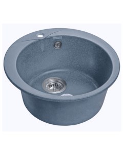 Мойка GRANFEST мрамор GF-R-480 графит, d=48 см с сифоном Granfest