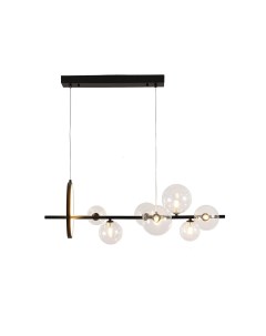 Светильник подвесной Kinklight Иона 07608-7А,19 прозрачный/цвет корпуса черный (7*5Вт, G9 + 17Вт LED) Kink light