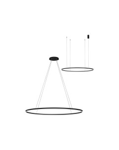 Светильник подвесной Kinklight Тор 08218,19A(4000K) диммируемый с пультом ДУ черный (96Вт, 4000K, LED) Kink light