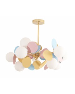 Светильник подвесной Kinklight Матиас 074160-10,33(43) мультиколор/золото (10*5Вт, G9, LED лампы в комплекте 4000K) Kink light