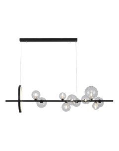 Светильник подвесной Kinklight Иона 07608-10A,19 прозрачный/цвет корпуса черный (10*5Вт, G9 + 17Вт LED) Kink light