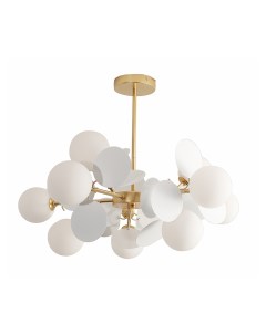 Светильник подвесной Kinklight Матиас 074160-10,33(01) белый/золото (10*5Вт, G9, LED лампы в комплекте 4000K) Kink light