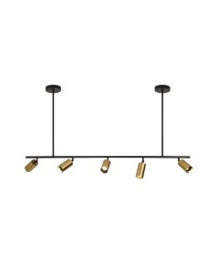 Светильник подвесной Kinklight Кайко 07615-5 черный/бронза (5*10Вт, GU10) Kink light