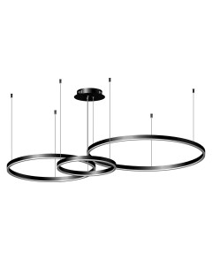 Светильник подвесной Kinklight Тор 08223,19PA(3000K) диммируемый с пультом ДУ черный (110Вт, 3000K, LED) Kink light