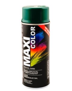 Эмаль аэрозольная темно зеленая 400мл Maxi color