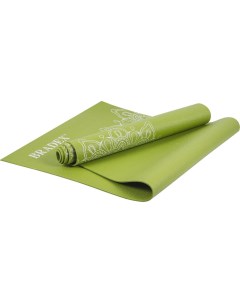 Коврик для йоги и фитнеса SF 0404 173*61*0,4 с рис. ГРИН Bradex