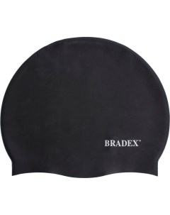Шапочка для плавания силиконовая SF 0326 черная Bradex