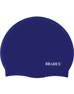 Шапочка для плавания силиконовая SF 0327 темно синяя Bradex