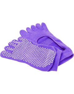 Носки противоскользящие для занятий йогой открытые SF 0347 фиолетовые Bradex