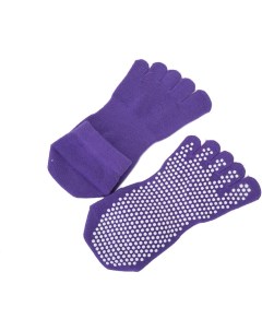Носки противоскользящие для занятий йогой закрытые SF 0274 фиолетовые Bradex