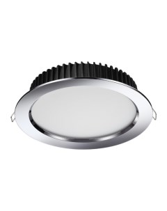 Светильник светод.встр/круг DRUM 358305 (20Вт, 3000К, IP44, LED) хром Novotech