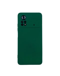 Чехол для POCO X4 PRO 5G бампер AT Silicone Case темно зеленый Digitalpart
