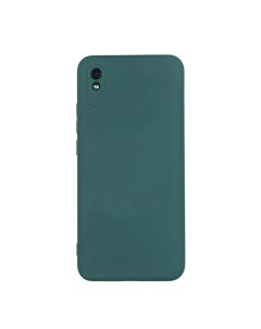 Чехол для Redmi 9A бампер AT Silicone case Темно зеленый Digitalpart