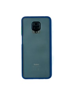 Чехол для Redmi Note 9S 9 Pro бампер AT Frosted case Синий Digitalpart