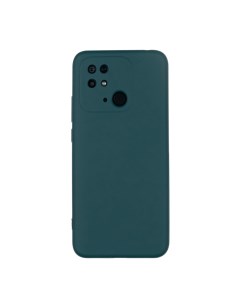 Чехол для Redmi 10C бампер AT Silicone Case темно зеленый Xiaomi