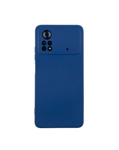 Чехол для POCO X4 PRO 5G бампер AT Silicone Case синий Digitalpart
