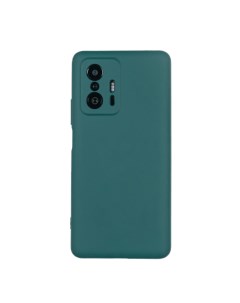 Чехол для Xiaomi 11T 11T Pro бампер АТ Silicone Case темно зеленый Digitalpart