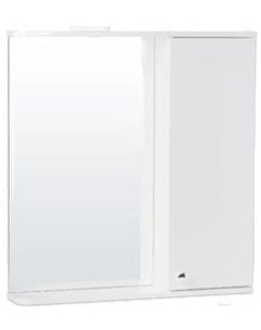 Шкаф с зеркалом для ванной Камелия 11 70 Д2 правый белый Санитамебель