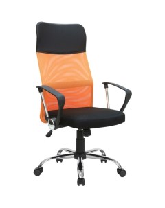 Кресло офисное Монте AF C9767 черный оранжевый Mio tesoro