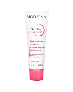 Крем насыщенный увлажняющий для чувствительной кожи лица Sensibio Defensive 40 Bioderma