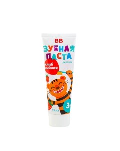 Детская зубная паста Клубника 75 Вкусвилл