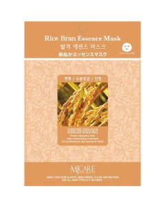MJCARE Тканевая маска для лица с экстрактом рисовых отрубей 23 Mijin