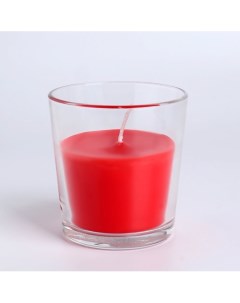 Свеча в гладком стакане ароматизированная Сладкая малина 328 Богатство аромата