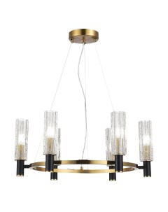 Люстра подвесная SL1238.303.06 латунь/кракелированное стекло (6*40Вт, E14) St luce