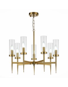 Люстра подвесная SL1159.303.07 латунь/латунь, прозрачный (7*60Вт, E14) St luce
