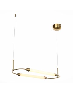 Светильник подвесной SL6004.313.02 латунь/белый (2*10Вт, 3000K, LED) St luce