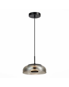 Светильник подвесной SL6002.403.01 черный/дымчатый (1*7Вт, 4000K, LED) St luce